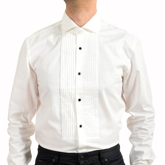 Hugo Boss Shirts Hugo Boss Mens Jarred White Slim Fit Tuxedo Dress